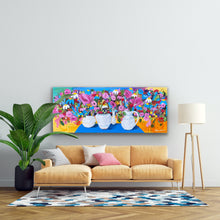 Load image into Gallery viewer, Floating flowers (not framed) 152cm(W)x61cm(H)x3.5cm(D)
