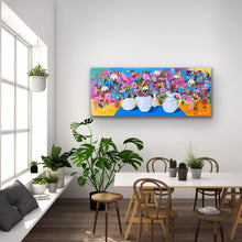 Load image into Gallery viewer, Floating flowers (not framed) 152cm(W)x61cm(H)x3.5cm(D)