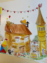 Load image into Gallery viewer, Commission - The Little Blue House Collection 120cmx100cm