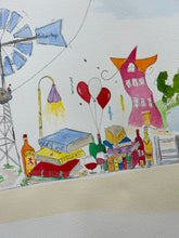 Load image into Gallery viewer, Commission - The Little Blue House Collection 120cmx100cm