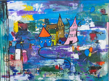 Load image into Gallery viewer, Little red trolley 105cm(w)x79cm(h)