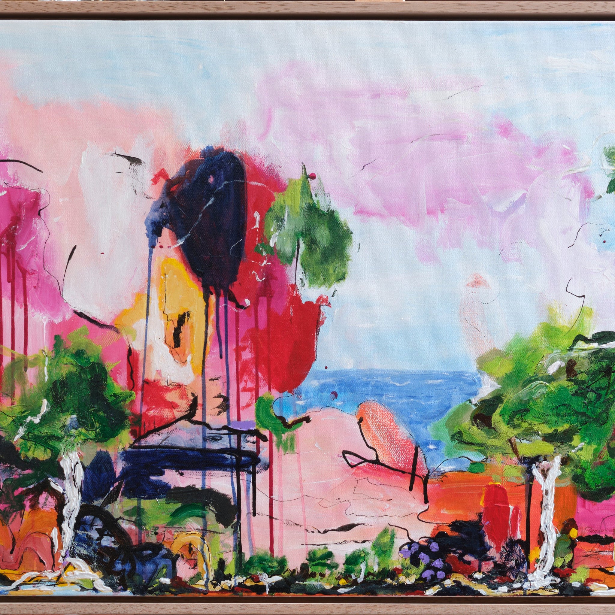 Abstract mixed media acrylics