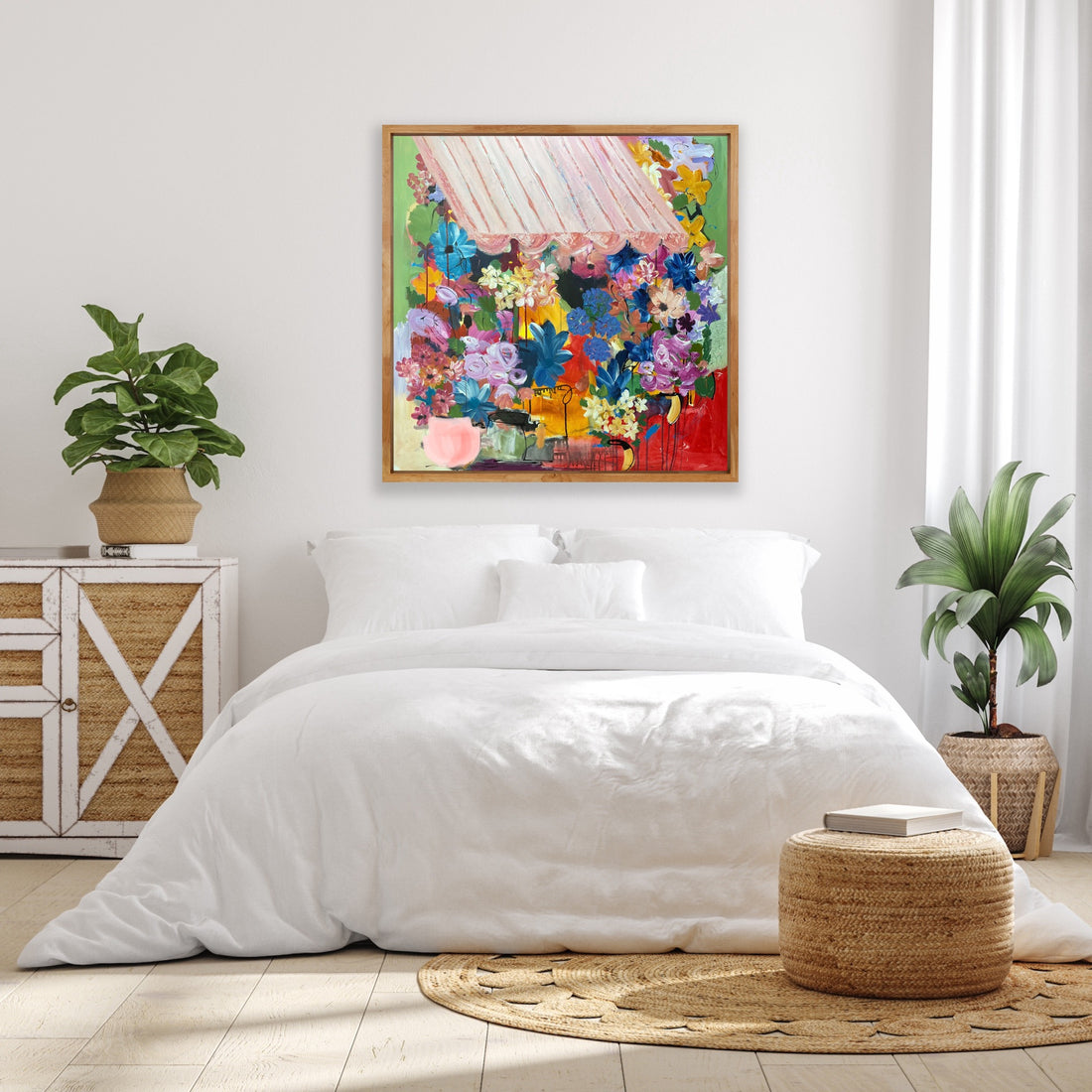 Parisian Florist 95cmx95cm