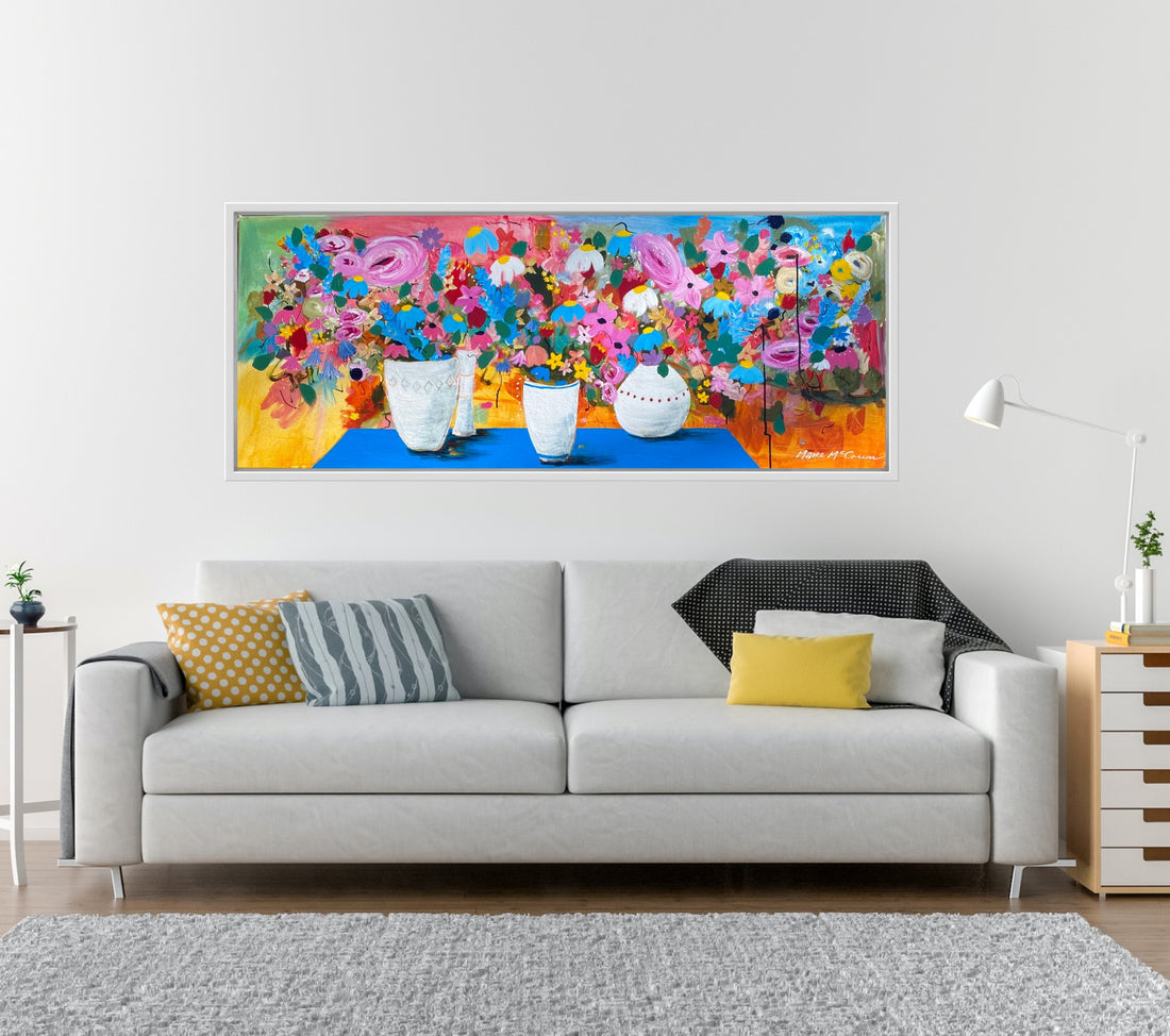 Flora Abund (framed) 152cmx62cmx5cm(D)