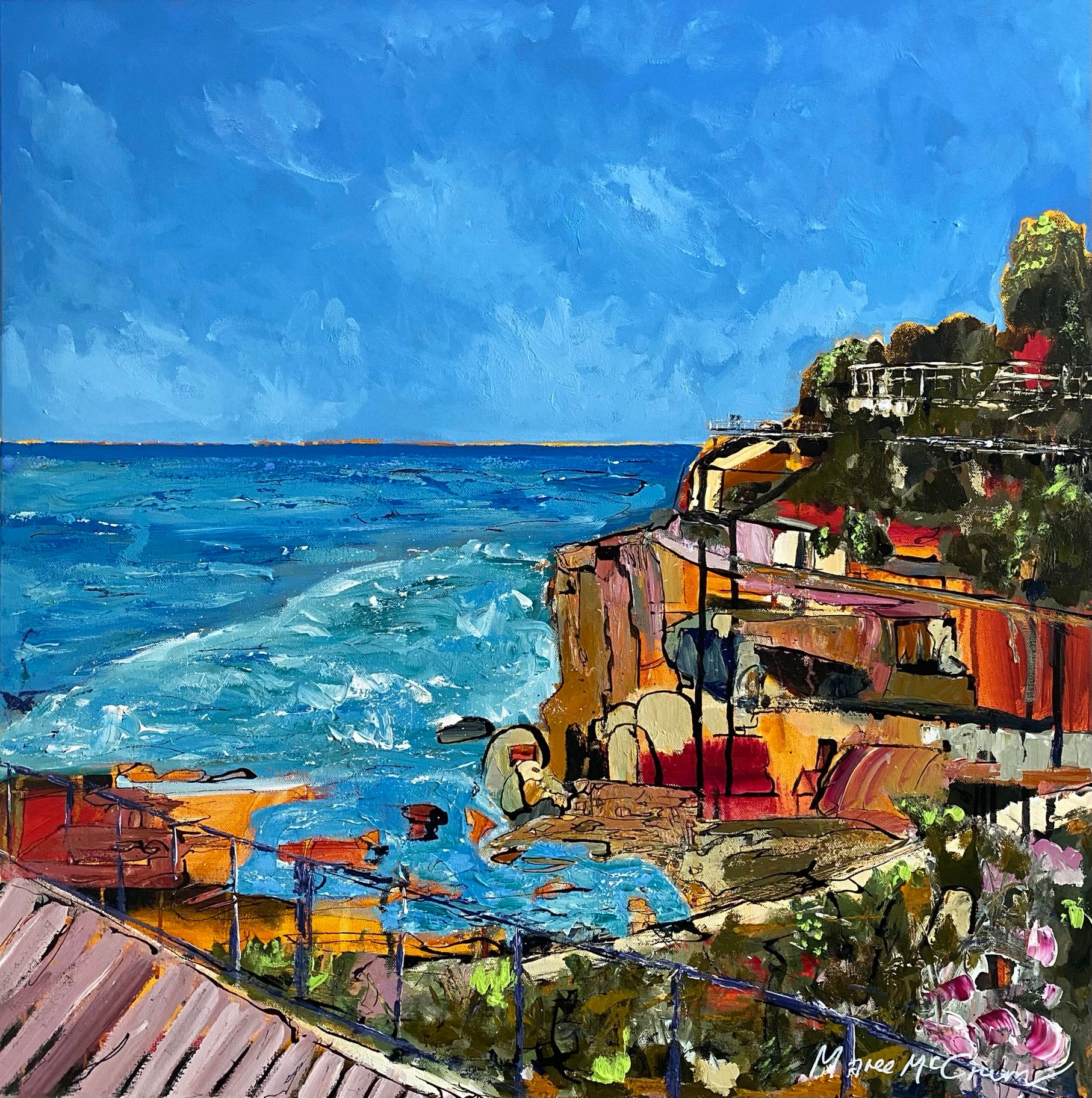 Whale watching 75cmx75cm