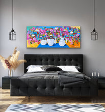 Load image into Gallery viewer, Floating flowers 152cm(W)x61cm(H)x3.5cm(D)
