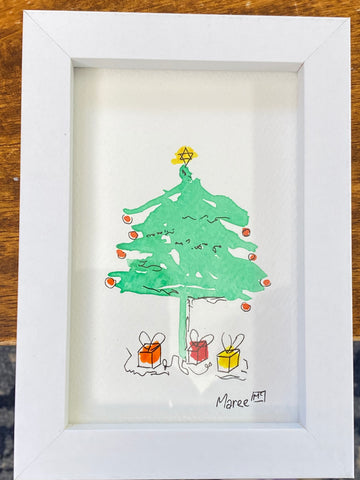Christmas tree (white frame)