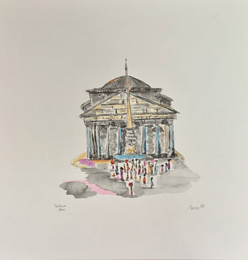 The Pantheon 45cm x 45cm not framed