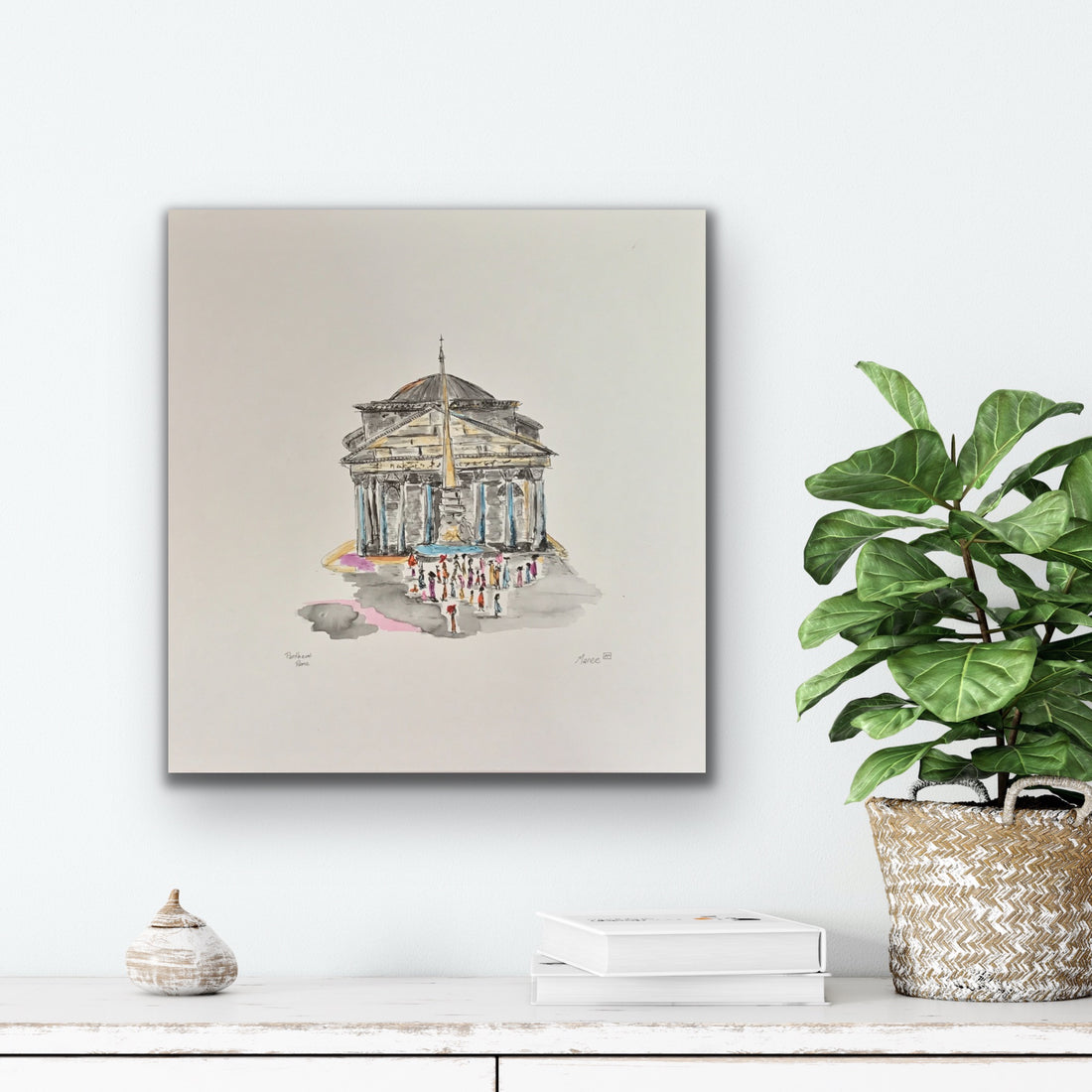 The Pantheon 45cm x 45cm not framed