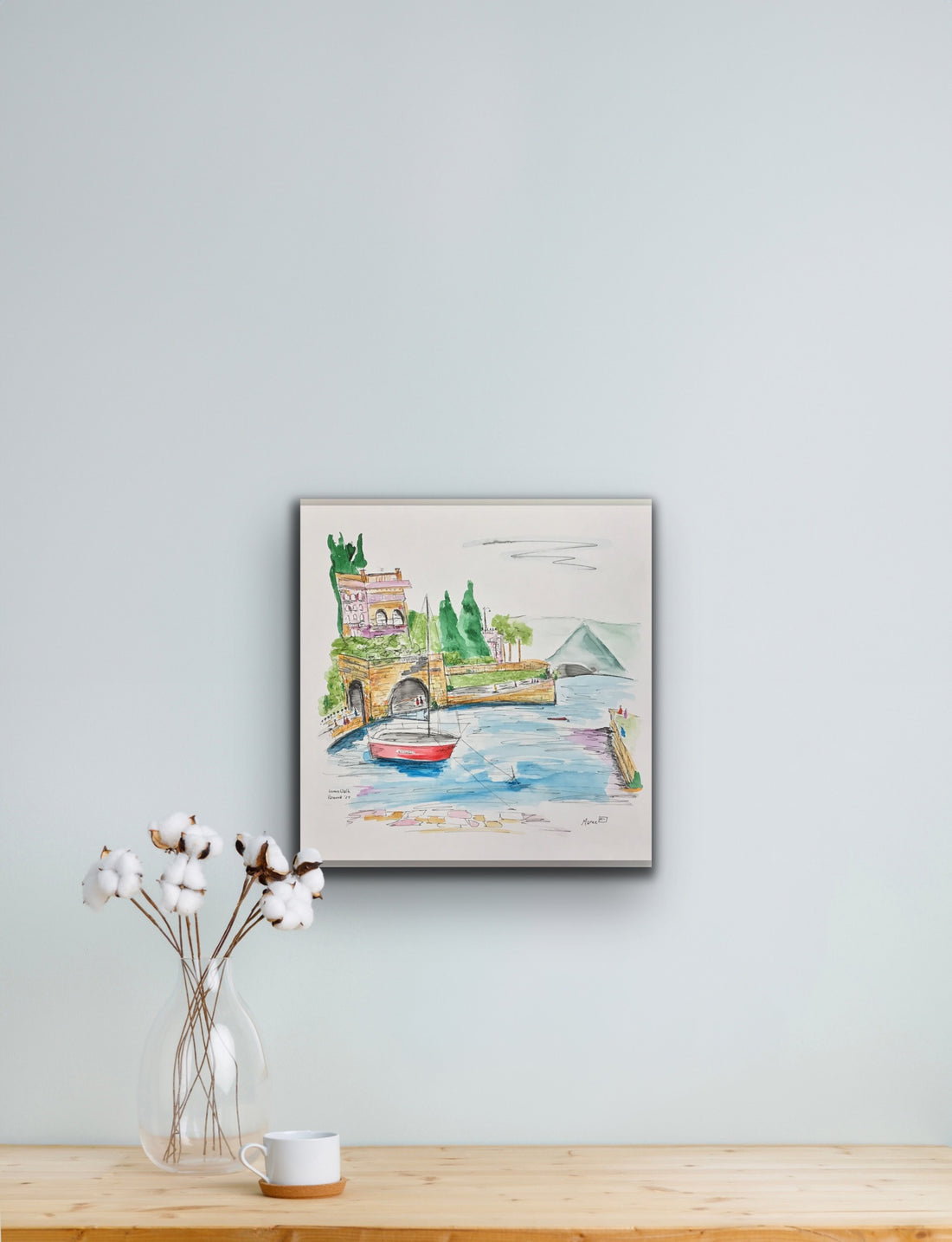 Lover’s walk, Varenna 45cm x 45cm not framed