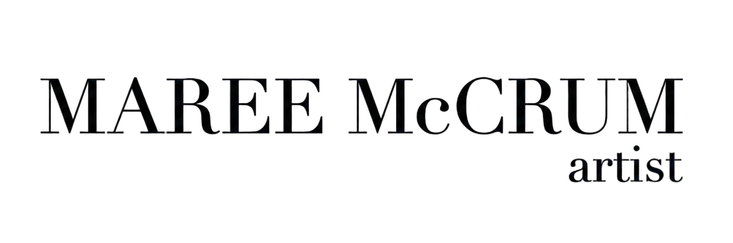 Text 'MAREE MCCRUM artist' on a white background
