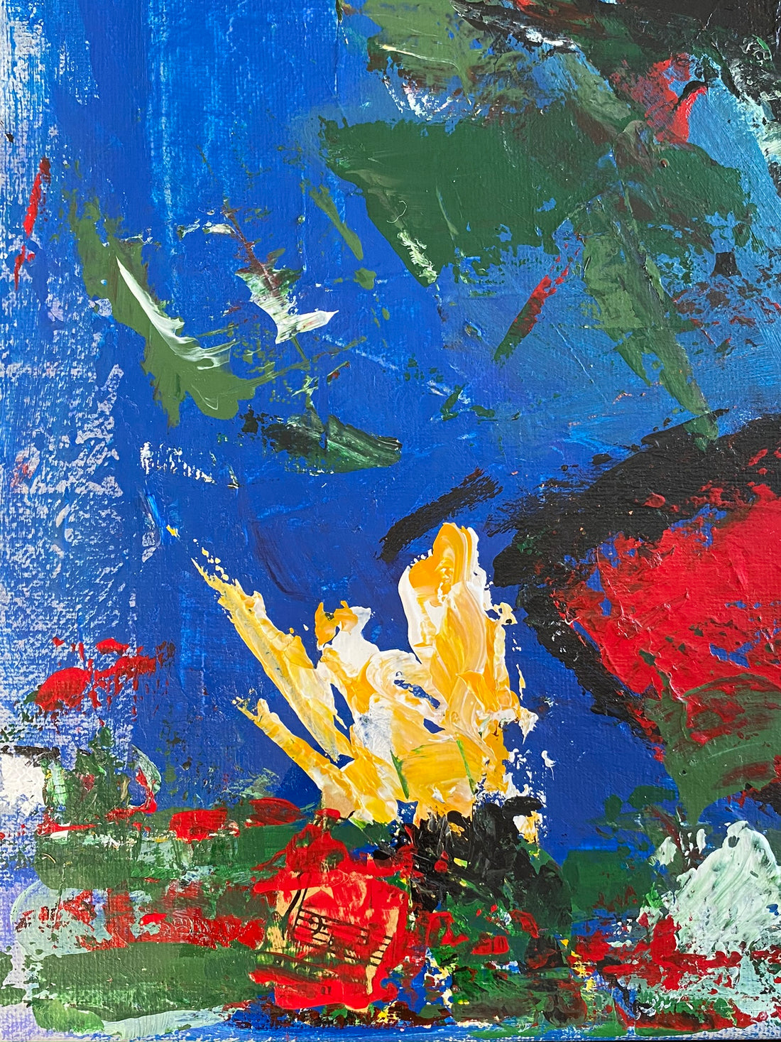 Soldiers at the Park 60cm(W)x40cm(H) not framed