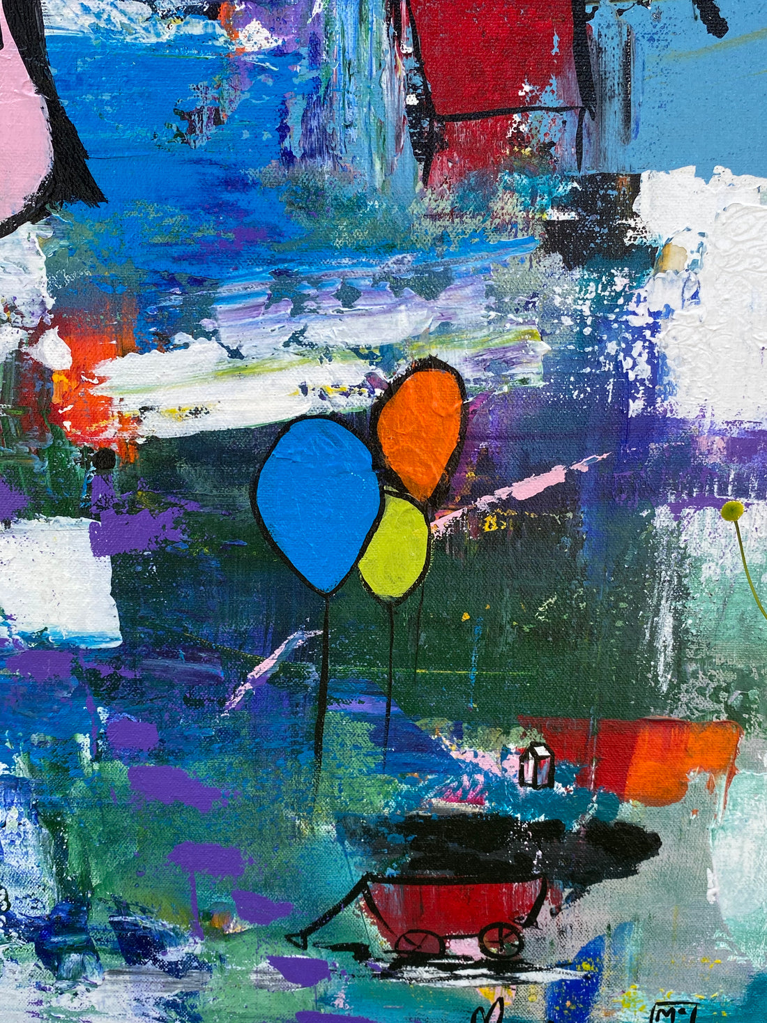 Little red trolley 105cm(w)x79cm(h)